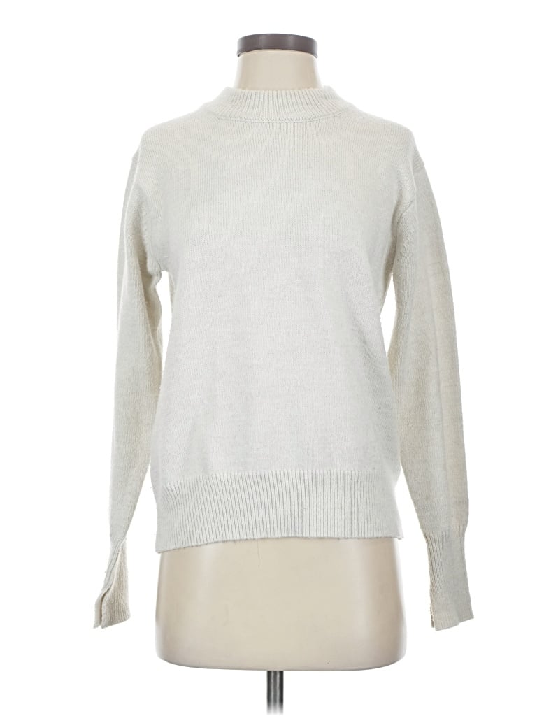 Pre-owned H&m Turtleneck Sweater In Silver