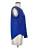 Joe Fresh 100% Polyester Blue Sleeveless Blouse Size S - photo 4