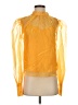 Anthropologie 100% Polyester Yellow Long Sleeve Blouse Size S - photo 1
