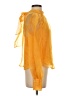 Anthropologie 100% Polyester Yellow Long Sleeve Blouse Size S - photo 4