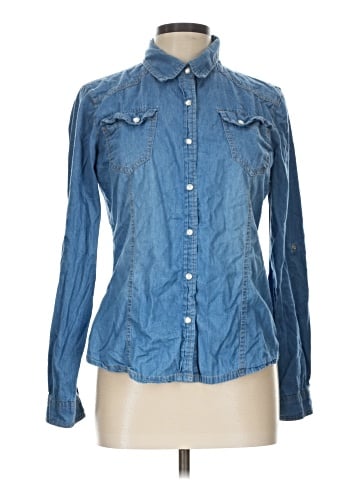 New Look Long Sleeve Button-Down Shirt (view 1)