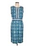 Talbots Print Blue Cocktail Dress Size Lg Petite - photo 1