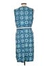 Talbots Print Blue Cocktail Dress Size Lg Petite - photo 2