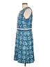 Talbots Print Blue Cocktail Dress Size Lg Petite - photo 5