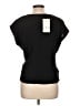 Zara 100% Polyester Black Short Sleeve Blouse Size L - photo 2