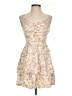 No Boundaries 100% Rayon Paisley Tan Cocktail Dress Size 0 - photo 1