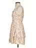 No Boundaries 100% Rayon Paisley Tan Cocktail Dress Size 0 - photo 5