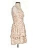 No Boundaries 100% Rayon Paisley Tan Cocktail Dress Size 0 - photo 4