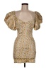 Zara Yellow Tan Cocktail Dress Size M - photo 1