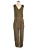 Leifsdottir 100% Polyester Chevron-herringbone Brown Jumpsuit Size 6 - photo 1