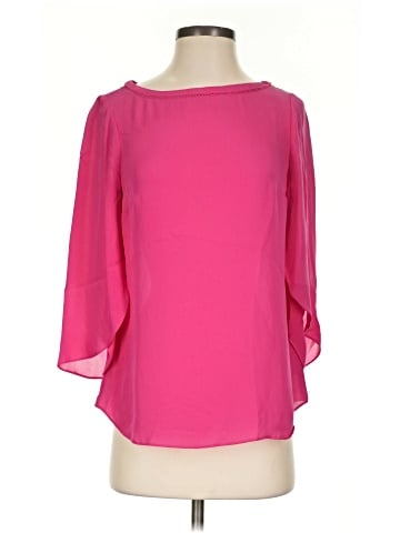 White House Black Market 3/4 Sleeve Silk Top (view 1)