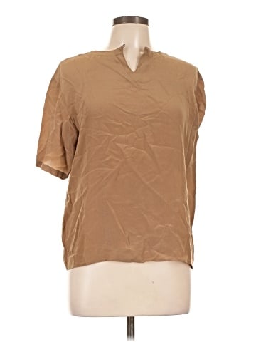 Oscar De La Renta Short Sleeve Silk Top (view 1)
