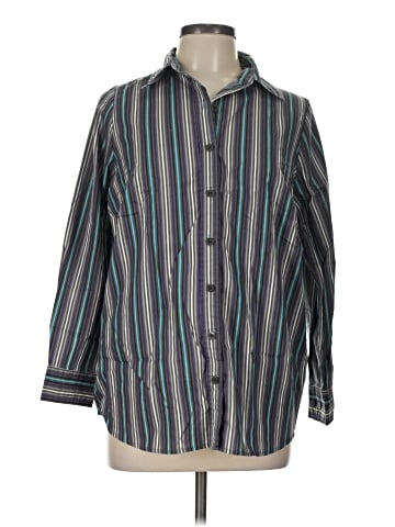 Roaman's Long Sleeve Button-Down Shirt (view 1)