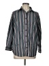 Roaman's Stripes Blue Long Sleeve Button-Down Shirt Size 12 (S) - photo 1