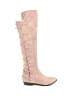 Material Girl Pink Brown Boots Size 6 1/2 - photo 1