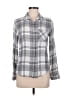Altar'd State 100% Rayon Plaid Gray Long Sleeve Button-Down Shirt Size M - photo 1