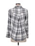 Altar'd State 100% Rayon Plaid Gray Long Sleeve Button-Down Shirt Size M - photo 2