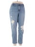 Hollister Hearts Blue Jeans Size 21R - photo 1