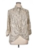 By & By 100% Polyester Metallic Ivory 3/4 Sleeve Blouse Size XL - photo 1