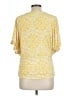 Cynthia Steffe Yellow Short Sleeve Blouse Size L - photo 2
