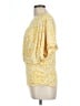 Cynthia Steffe Yellow Short Sleeve Blouse Size L - photo 5