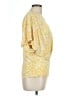 Cynthia Steffe Yellow Short Sleeve Blouse Size L - photo 4