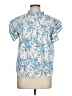DONNI 100% Cotton Blue Short Sleeve Blouse Size L - photo 1