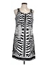 Robbie Bee Graphic Silver Casual Dress Size L - photo 1