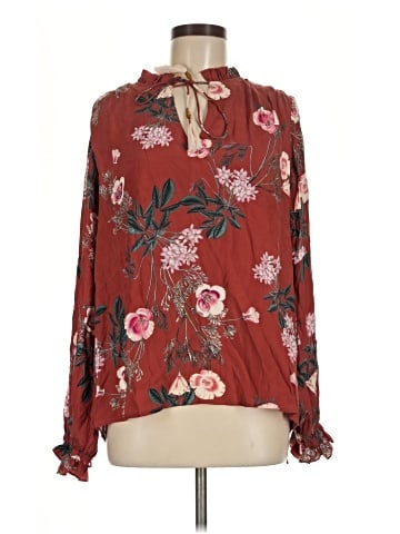 Dolan Long Sleeve Silk Top (view 1)