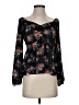 Pleione 100% Polyester Black Long Sleeve Blouse Size XS - photo 1