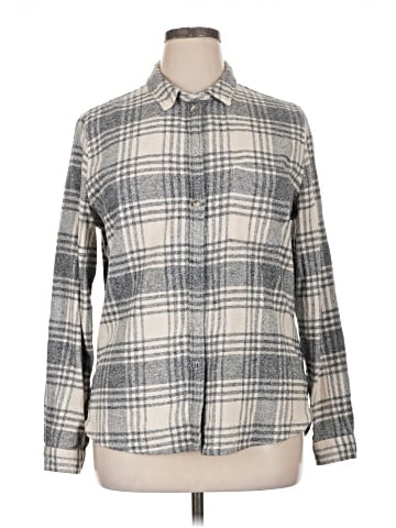 American Eagle Outfitters Long Sleeve Button-Down Shirt (view 1)