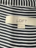 Ann Taylor LOFT 100% Polyester Stripes Gray Long Sleeve Blouse Size M - photo 7