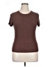Halogen Brown Short Sleeve Top Size XL - photo 1