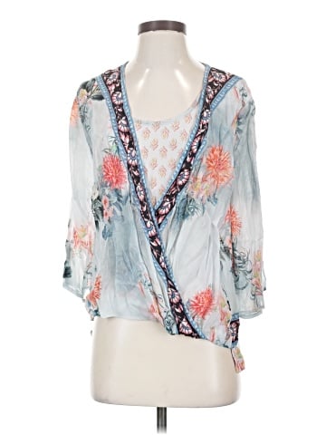 Feathers 3/4 Sleeve Blouse (view 1)