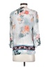 Feathers 100% Cupro Blue 3/4 Sleeve Blouse Size S - photo 2