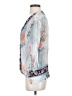 Feathers 100% Cupro Blue 3/4 Sleeve Blouse Size S - photo 5