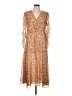 MNG 100% Polyester Paisley Tan Casual Dress Size 10 - photo 1