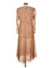 MNG 100% Polyester Paisley Tan Casual Dress Size 10 - photo 2