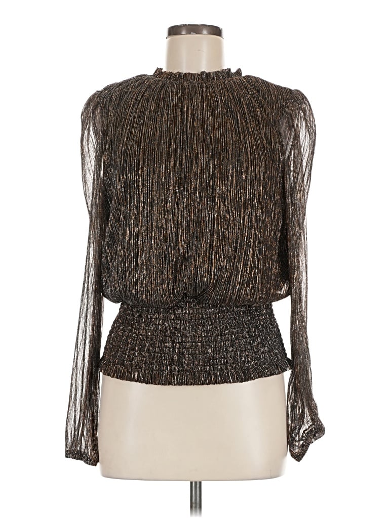 Pre-owned J By Joie Long Sleeve Blouse In Brown