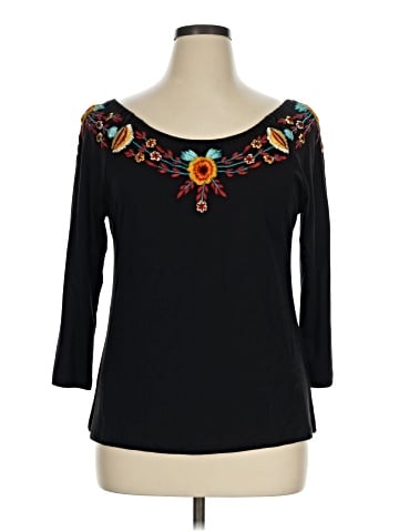 Soft Surroundings 3/4 Sleeve Top (view 1)
