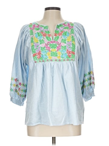 Tru Luxe Jeans 3/4 Sleeve Blouse (view 1)