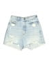 Zara 100% Cotton Blue Denim Shorts Size 6 - photo 1