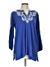 J.Jill Blue 3/4 Sleeve Blouse Size Lg Petite - photo 1
