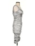 Nicole Miller 100% Polyester Metallic Silver Cocktail Dress Size 0 - photo 4