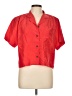 Rafaella 100% Silk Red Short Sleeve Silk Top Size 12 - photo 1