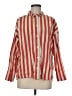 Hanna Andersson Stripes Red Long Sleeve Button-Down Shirt Size M - photo 1