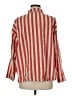 Hanna Andersson Stripes Red Long Sleeve Button-Down Shirt Size M - photo 2
