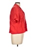 Rafaella 100% Silk Red Short Sleeve Silk Top Size 12 - photo 4