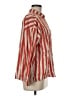 Hanna Andersson Stripes Red Long Sleeve Button-Down Shirt Size M - photo 4