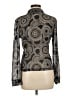 Axcess 100% Nylon Paisley Silver Long Sleeve Blouse Size M - photo 2